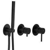 Remer X Style Смеситель для ванны встраиваемый, 3 потребителя, с внутренней частью, цвет: nero opaco X97D3PNO