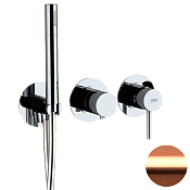 Remer X Style Смеситель для ванны, 3 потребителя, с внутренней частью, цвет: rame spazzolato X97D3PRP