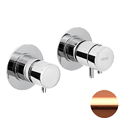 Remer X Style Термостат для ванны, 2 потребителя, с внутренней частью, цвет: rame spazzolato XT96RP