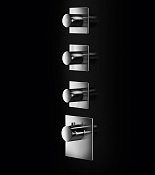 Almar High Flow Square Термостат для душа, внешняя часть на 3 потребителя, цвет: chrome E180083.CR