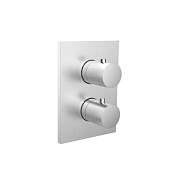 Almar Core Square Термостат для душа, внешняя часть на 1 потребитель, цвет: brushed stainless steel E176881.316