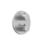 Almar Core Round Термостат для душа, внешняя часть на 3 потребителя, цвет: brushed stainless steel E176833.316