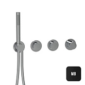 Almar Push Round Термостат для душа, внешняя часть на 2 потребителя, цвет: matt black E180433.MB