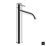 Almar Round Смеситель для раковины на 1 отверстие, без д/к, излив 18,8 см, цвет: matt black E214002.MB