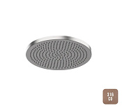 Almar Velvet 230 Верхний душ без кронштейна d23,2 см, 1 режим, цвет: brushed copper E044290.CO316