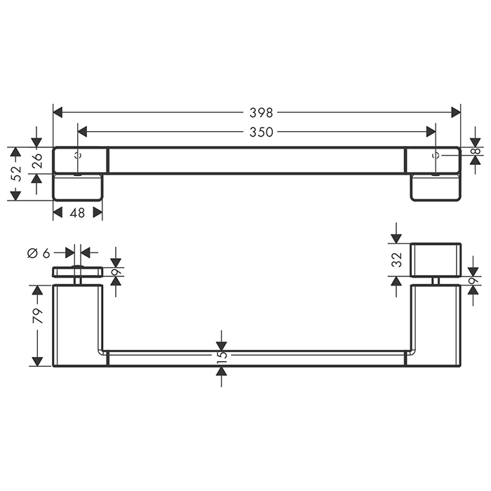 Hansgrohe AddStoris Ручка для двери душевой, цвет: матовый белый 41759700