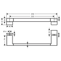 Hansgrohe AddStoris Ручка для двери душевой, цвет: матовый белый 41759700