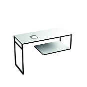 Kerasan Louise Консоль под раковину 120x50 см, напольная с полкой, цвет: Bianco matt 9332k4