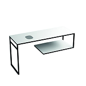 Kerasan Louise Консоль под раковину 140x50 см, напольная с полкой, цвет: Bianco matt 9332k6
