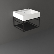 Simas Agile Консоль под раковину AG51 подвесная 51х46х28h см, прямоугольная, цвет: черный матовый AGSS51