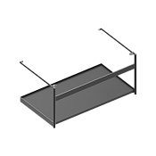 Catalano Premium Консоль подвесная металлическая для раковины 75x43x35h см, цвет: черный матовый 0258800022