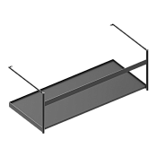 Catalano Premium Консоль подвесная металлическая для раковины 95x43x35h см, цвет: черный матовый 0258100022