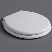 Simas Londra Крышка-сиденье для унитаза, без микролифта, крепление бронза, цвет: белый глянцевый LO003 bi/br