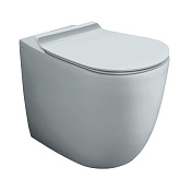 Simas Vignoni Унитаз приставной 36,5х56 см, безободковый, универсальный слив, цвет: tela matt VI01 tela matt