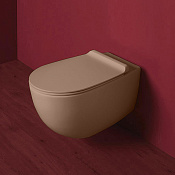 Simas Vignoni Унитаз подвесной безобод. "Rimless" 36,5х56 см, без крышки-сиденья, цвет: moka matt VI18 moka matt