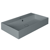 Simas Agile Раковина подвесная 81х46 см, с переливом, 1 отверстие под смеситель, цвет: cemento matt AG81 cemento matt*1