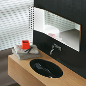 Simas Lft Spazio Раковина под столешницу 66х39 см, с переливом, цвет: nero LFT74 nero bril