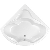 Whitecross Konsul Ванна угловая 150х150 см, перелив по центру, цвет: белый глянцевый 0110.150150.100