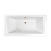 Whitecross Savia duo Ванна гидромассажная Relax 170х80 см, перелив по центру, цвет: белый глянцевый 0103.170080.100.RELAX.GL
