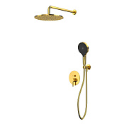 Whitecross Y Душевая система встраиваемая, смеситель, верхний и ручной душ, цвет: золото глянцевое YSET04TOPGL