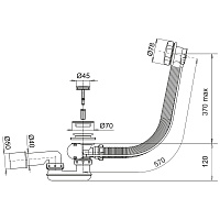 Whitecross Слив-перелив для ванны, цвет: белый глянцевый SPWC60WHG