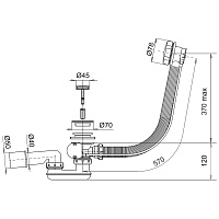 Whitecross Слив-перелив для ванны, цвет: хром глянцевый SPWC60CR