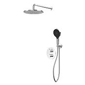 Whitecross Y Душевая система встраиваемая с термостатом, верхний и ручной душ, цвет: хром глянцевый YSET08TOPCR