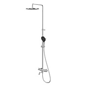 Whitecross Y Душевая стойка с термостатом, излив, ручной и верхний душ, цвет: хром глянцевый Y1234TOPCR