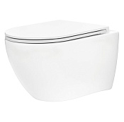 Tece Spring Унитаз подвесной 36х53 см, безободковый с крышкой, цвет: белый глянцевый 9700998