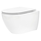 Tece Spring Унитаз подвесной 36х53 см, безободковый с крышкой, цвет: белый глянцевый 9700998P