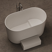 Dea Design Single Ванна из Solid Surface отдельностоящая 135x75 см, композит, цвет: белый матовый DD8673 1350 18