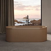 Dea Design Stripes Ванна из Solid Surface отдельностоящая 171x72 см, композит, цвет: dark camel DD8801 1710 1