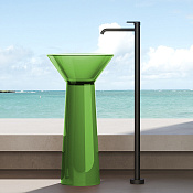 Dea Design Pedestal Basin Раковина напольная 48x48x90h см, Glasstech, цвет: emerald DD2022 480 R3