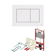 Tece Base Инсталляция для унитаза 4 в 1 с кнопкой смыва, креплением и шумоиз., цвет: белый матовый K440417