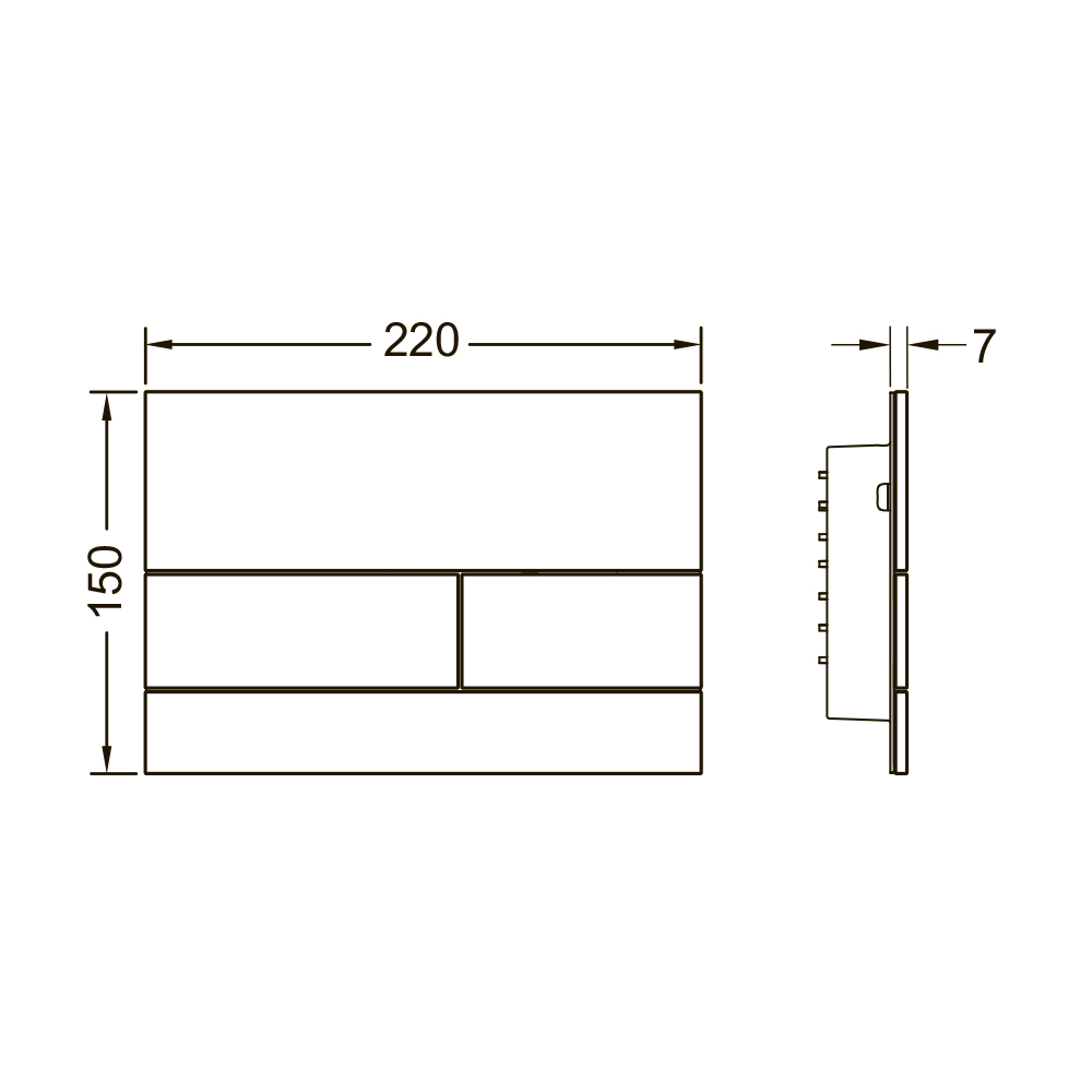 Tece Square Кнопка смыва для унитаза, стекло, цвет: белый сатинированный 9240824