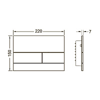 Tece Square Кнопка смыва для унитаза, стекло, цвет: белый сатинированный 9240824