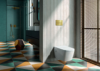 Tece Solid Кнопка смыва для унитаза, металл, цвет: латунь брашированная 9240436