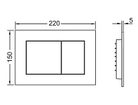 Tece Now Кнопка смыва для унитаза, пластик, цвет: графит матовый 9240423