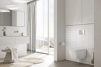 Tece Square Кнопка смыва для унитаза, стекло, цвет: бежевый сатинированный 9240827