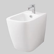 ArtCeram A16 Биде напольное 36x52 см, 1 отверстие, с переливом, с креплениями, цвет: glossy white ASB005 01 00