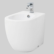 ArtCeram File 2.0 Биде напольное 37x52 см, 1 отверстие, с переливом, с креплениями, цвет: matt white FLB004 05 00