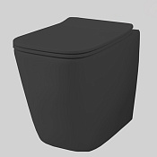 ArtCeram A16 Унитаз напольный 36x54 см, смыв торнадо, цвет: matt black ASV007 17 00