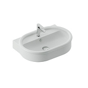 ArtCeram Brera Раковина подвесная 65x46x18h см, 1 отверстие, с переливом, цвет: matt white BRL004 05 00