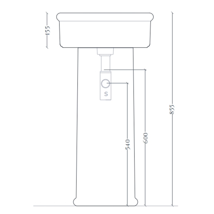 ArtCeram Brera Пьедестал для раковины напольный, цвет: glossy white BRC001 01 00