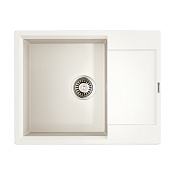 Omoikiri Daisen 65T WH Кухонная мойка из Tetogranit 65x23 см, крыло справа, цвет: белый 4993514