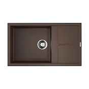 Omoikiri Sumi 86 ES Кухонная мойка из Tetogranit, крыло справа, 86x22 см, цвет: espresso 4997233