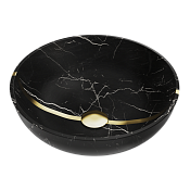 Omoikiri Hitomi Раковина чаша d41x14,5h см, из Natceramic, без перелива, цвет: black marble 4972077