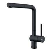 Omoikiri Akashi-S BL Смеситель для кухни, с гибким и выдвижным изливом, цвет: черный 4994573