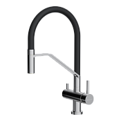 Omoikiri Akeno BN-BL Смес. для кухни с гибк. изливом и возм. подкл. фильтр, цвет: нержавеющая сталь 4994544