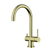 Omoikiri Yamada LG Смеситель для кухни без гибк. излв, с возм. подкл. фильтр, цвет: светлое золото 4994479